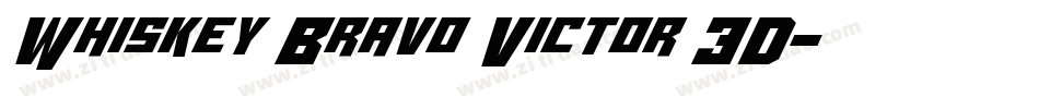 Whiskey Bravo Victor 3D字体转换